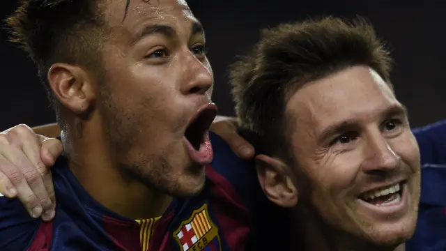 Messi y Neymar celebran el triunfo