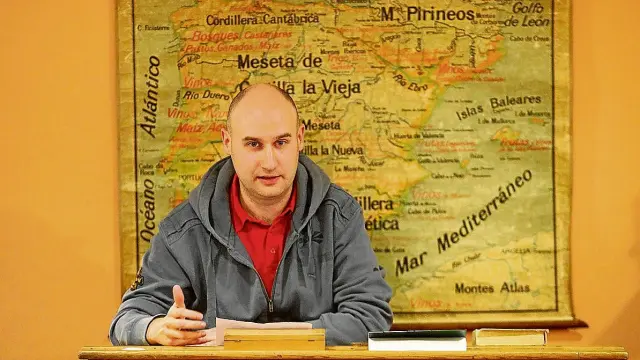 Alberto Gracia, en la presentación de su libro en el Museo Pedagógico.