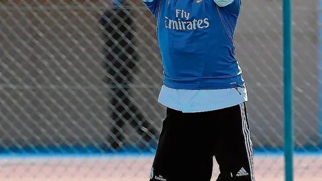 Iker Casillas, en el entrenamiento de ayer.