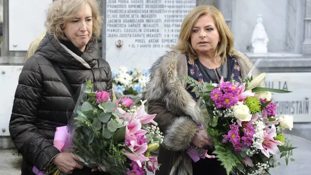 Consuelo Ordóñez (d) en el homenaje a las víctimas del terrorismo