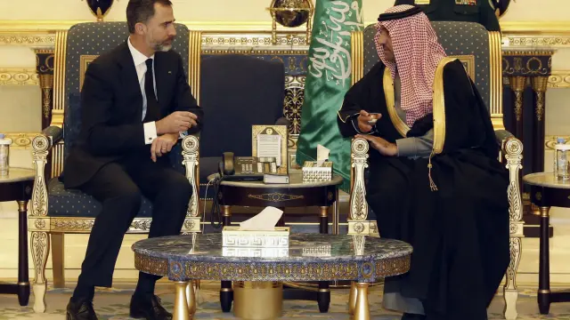 Reunión del rey Felipe VI con el monarca saudí