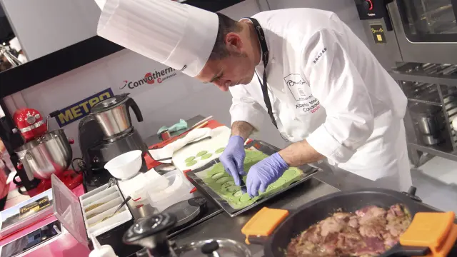El chef Alberto Moreno en el concurso Bocuse d'Or