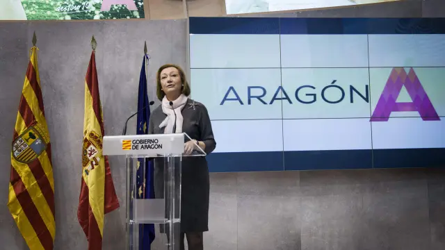 La presidenta Rudi promocionando Aragón en Fitur