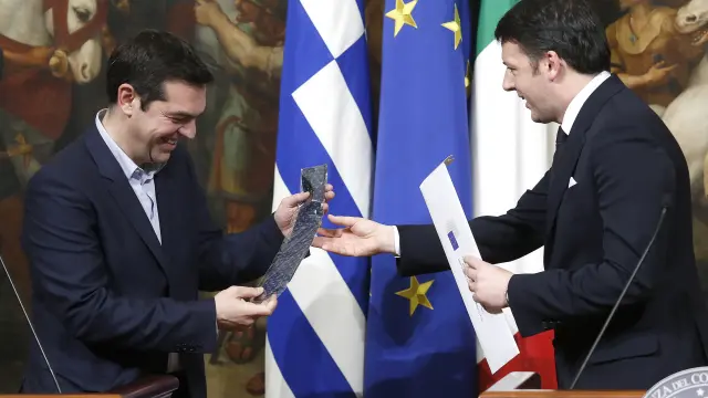 Renzi y Tsipras