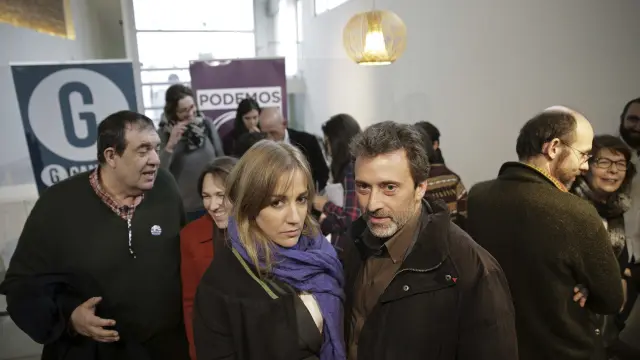 Tania Sánchez y Mauricio Valiente, el pasado jueves, 29 de enero