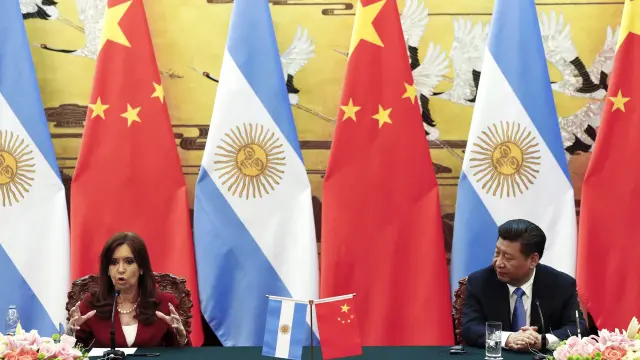 La presidenta de Argentina, Fernández de Kirchner junto al presidente de China, Xi Jinping