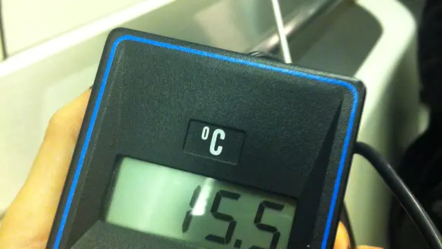 Temperatura registrada en el tranvía.