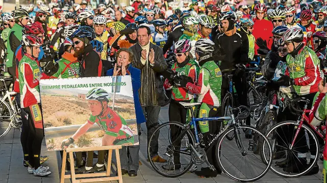 El pabellón Príncipe Felipe fue el punto de encuentro de los ciclistas