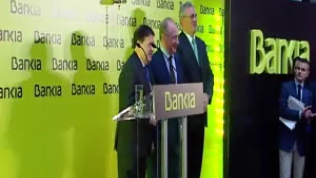 Bankia el día de su salida a bolsa