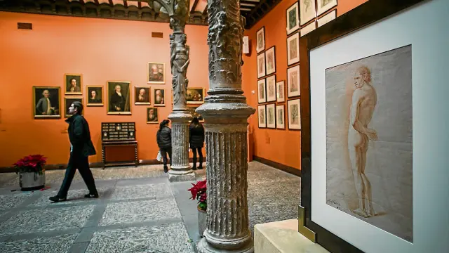 La exposición en el Patio de la Infanta de Ibercaja, días antes de su clausura.
