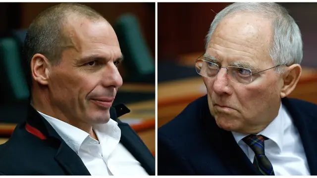 Yanis Varoufakis y Wolfgang Schaueble