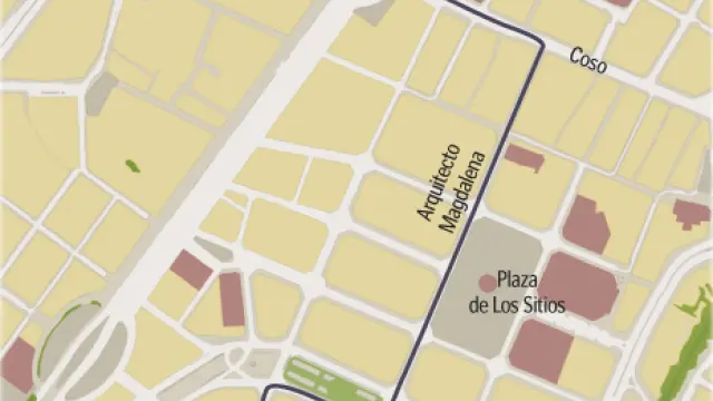 Plano de la procesión del Domingo de Resurrección Zaragoza 2015