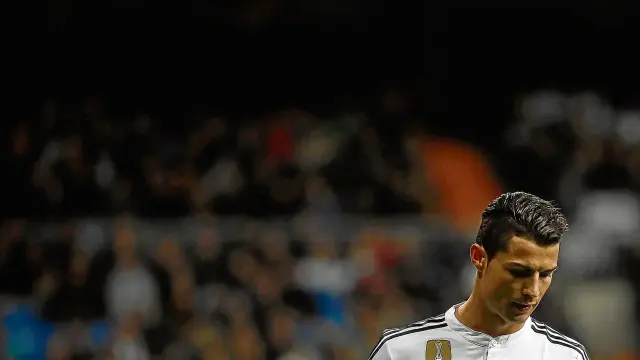 Cristiano Ronaldo se mostró cabizbajo durante buena parte del encuentro con el Deportivo.