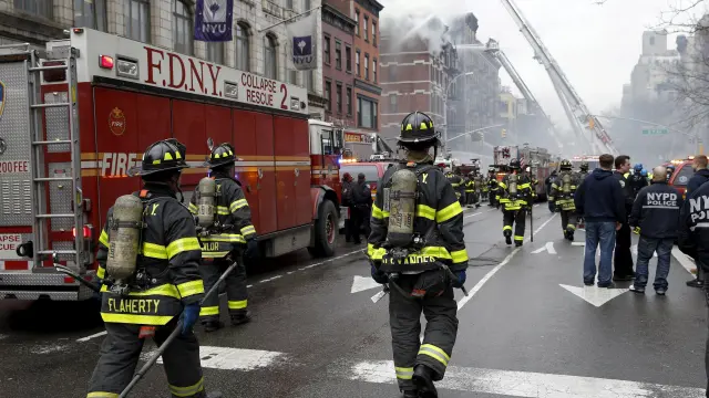 Incendio del edificio en Nueva York