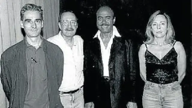 Durante varios años acudió a los conciertos de Borja en Jazz, que solía presentar. Aquí está con Chus Fernánez, Benny Golson y Margarita Barbáchano.