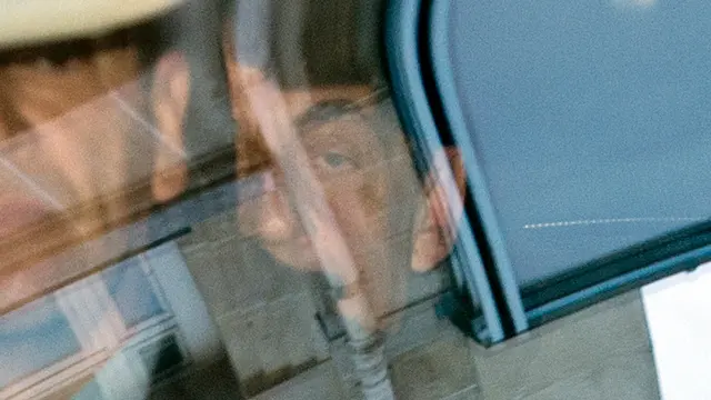 Nicolas Sarkozy, en coche, este miércoles