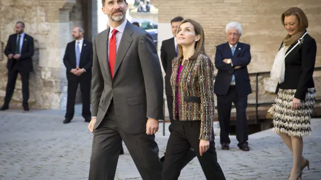 Felipe VI y Letizia, en una imagen de archivo de un viaje a Zaragoza.
