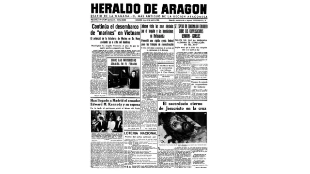 Portada de HERALDO el día 15 de abril de 1965