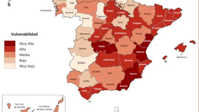 Mapa de la vulnerabilidad española
