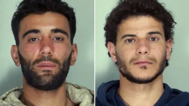 Los acusados Mohamed Ali Malek (i) y Mahmud Bikhit.