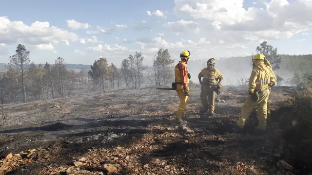 Imagen de archivo de un incendio forestal en Villel.