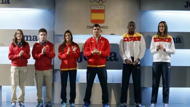Varios miembros del equipo olímpico español.