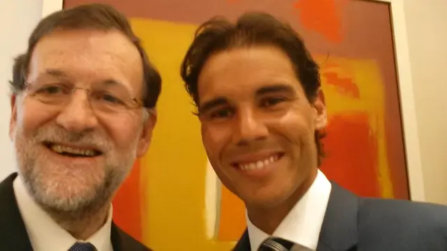 Selfie de Rajoy con Nadal