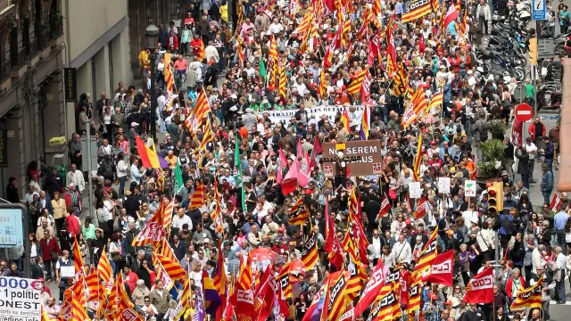?Los Mossos identifican a 16 personas por los incidentes de la marcha del Primero de Mayo