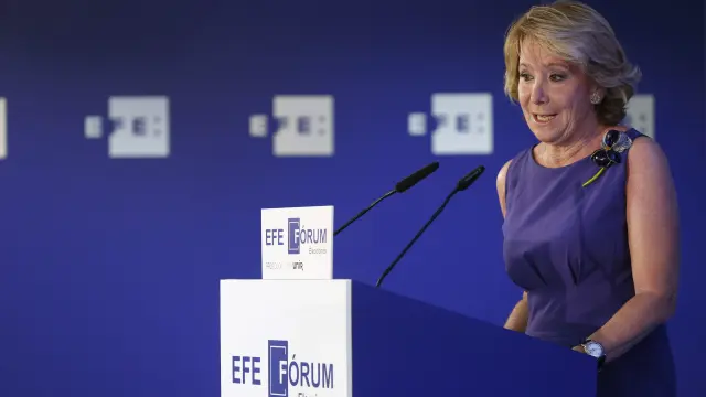 Esperanza Aguirre, en el Forum Efe