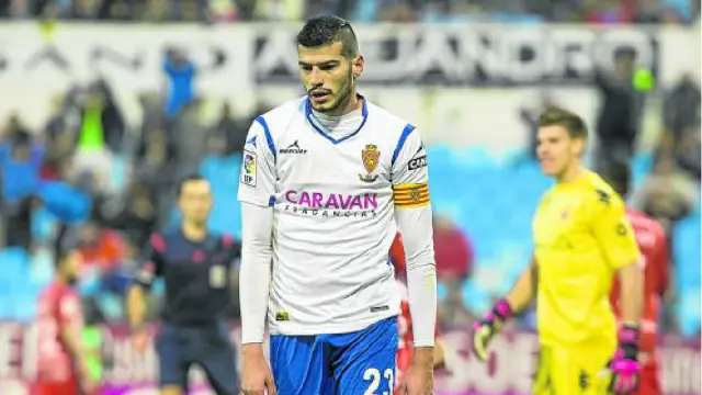 Javi Álamo ha sido el capitán más habitual esta temporada en el Real Zaragoza.