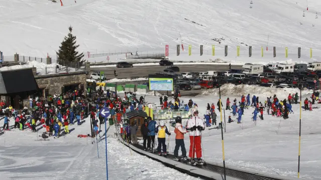 Estación de esquí en el Pirineo.
