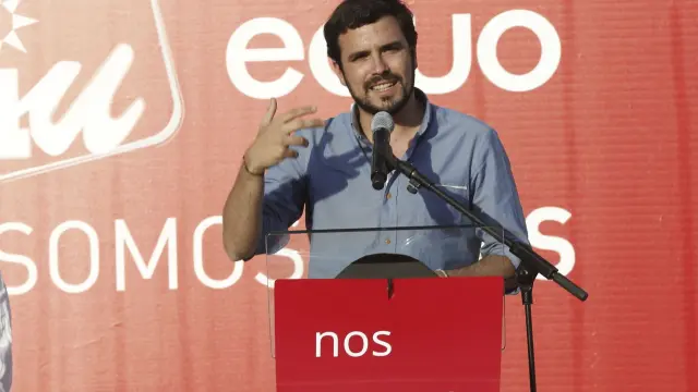 El candidato a la Presidencia del Gobierno de IU, Alberto Garzón.
