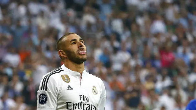 Benzema, durante un partido del Real Madrid.