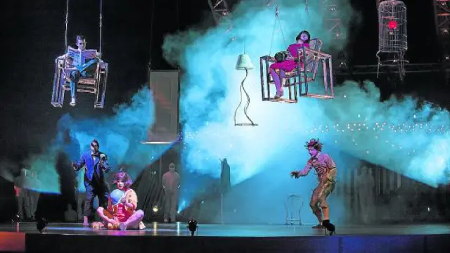 El Circo del Sol trajo su espectáculo 'Quidam' al pabellón Príncipe Felipe zaragozano en 2013.