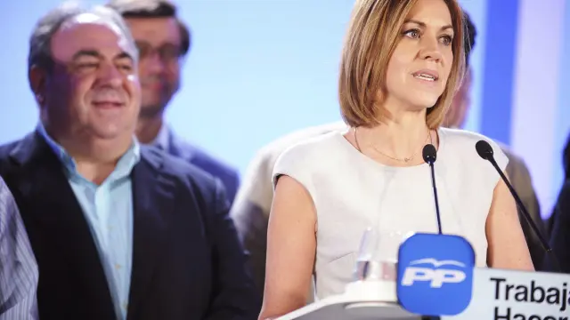 La presidenta de Castilla-La Mancha y candidata a la reelección, María Dolores de Cospedal.