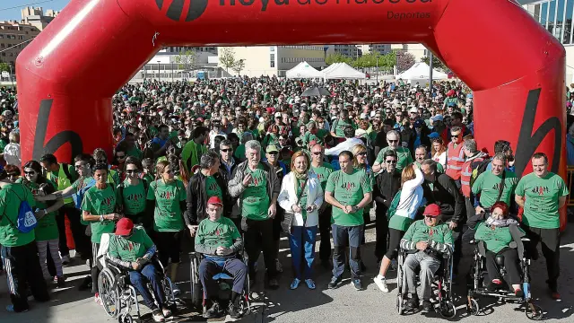 Huesca abraza a Aspace en una marcha de récord con más de 5.500 participantes