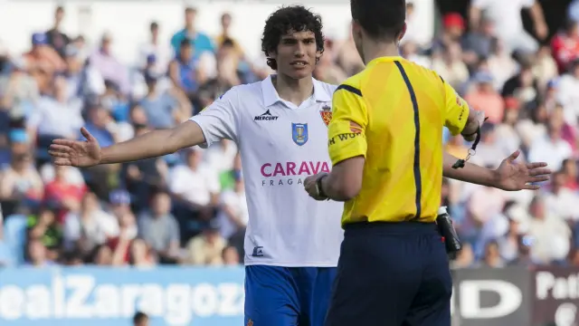 Vallejo, durante el partido contra el Albacete