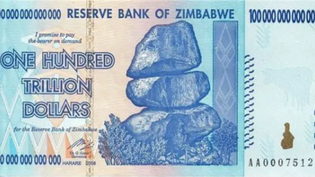 El 'dólar' zimbabues.