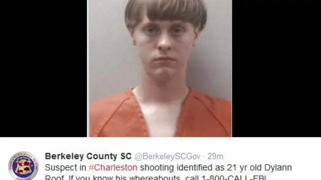 Dylann Roof, de 21 años, autor del tiroteo de Charleston.