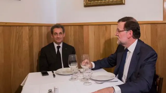 Sarkozy y Rajoy, de tapas