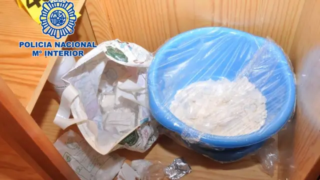 Cocaína incautada en el desmantelamiento del laboratorio en la sierra de Madrid.