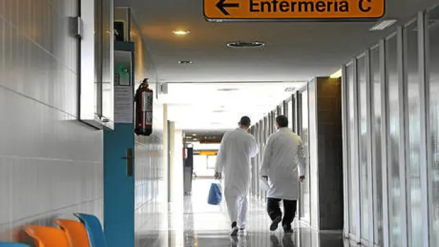 Personal sanitario en un hospital aragonés.