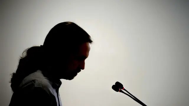 Pablo Iglesias, durante una rueda de prensa