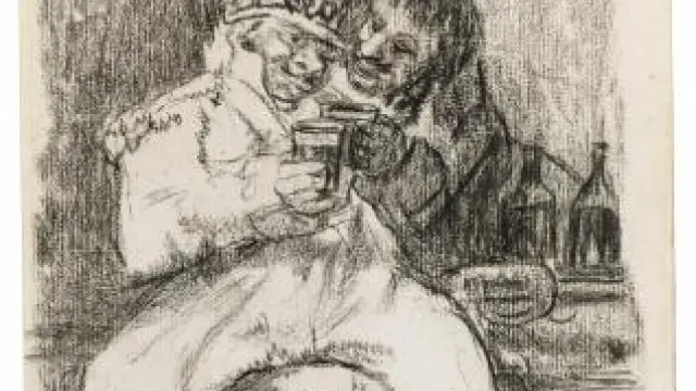 'A french soldier with a drinking companion', Francisco de Goya