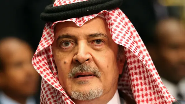 El ministro de Exteriores de Arabia Saudí, Saud Al Faisal, en la cumbre de la Liga Árabe en 2014.