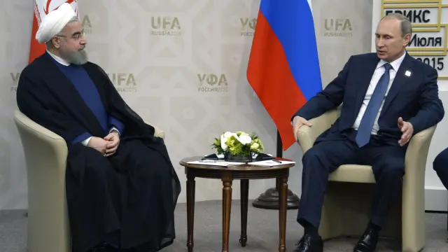 Putin, durante un encuentro que ha mantenido con el presidente de Irán
