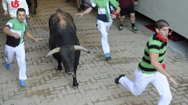 Los toros han permitido el lucimiento de los mozos ante una manada disgregada