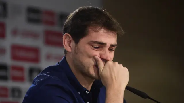 Casillas, emocionado, en su despedida