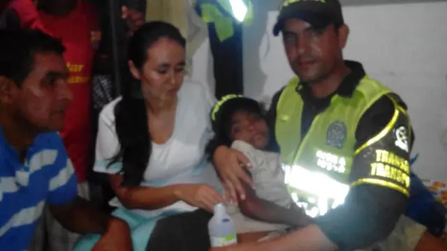 Jessica Patricia Arias, tras ser rescatada