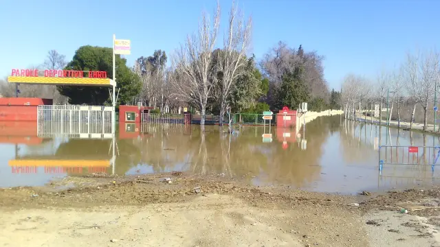 El Parque, inundado, en marzo.